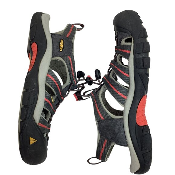 Keen Newport H2 Womens 9 Waterproof Hiking Sandals Gray Orange - Picture 3 of 11